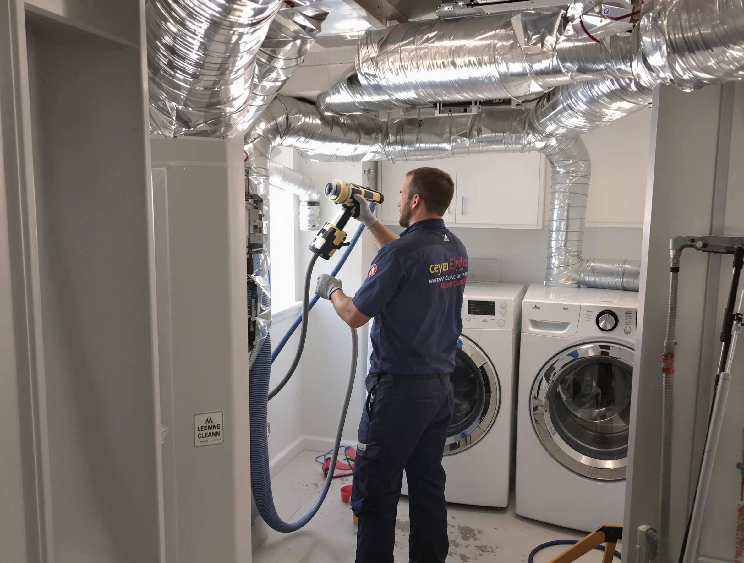 South Ogden Dryer Vent Cleaning specialist using advanced equipment for thorough duct cleaning in South Ogden