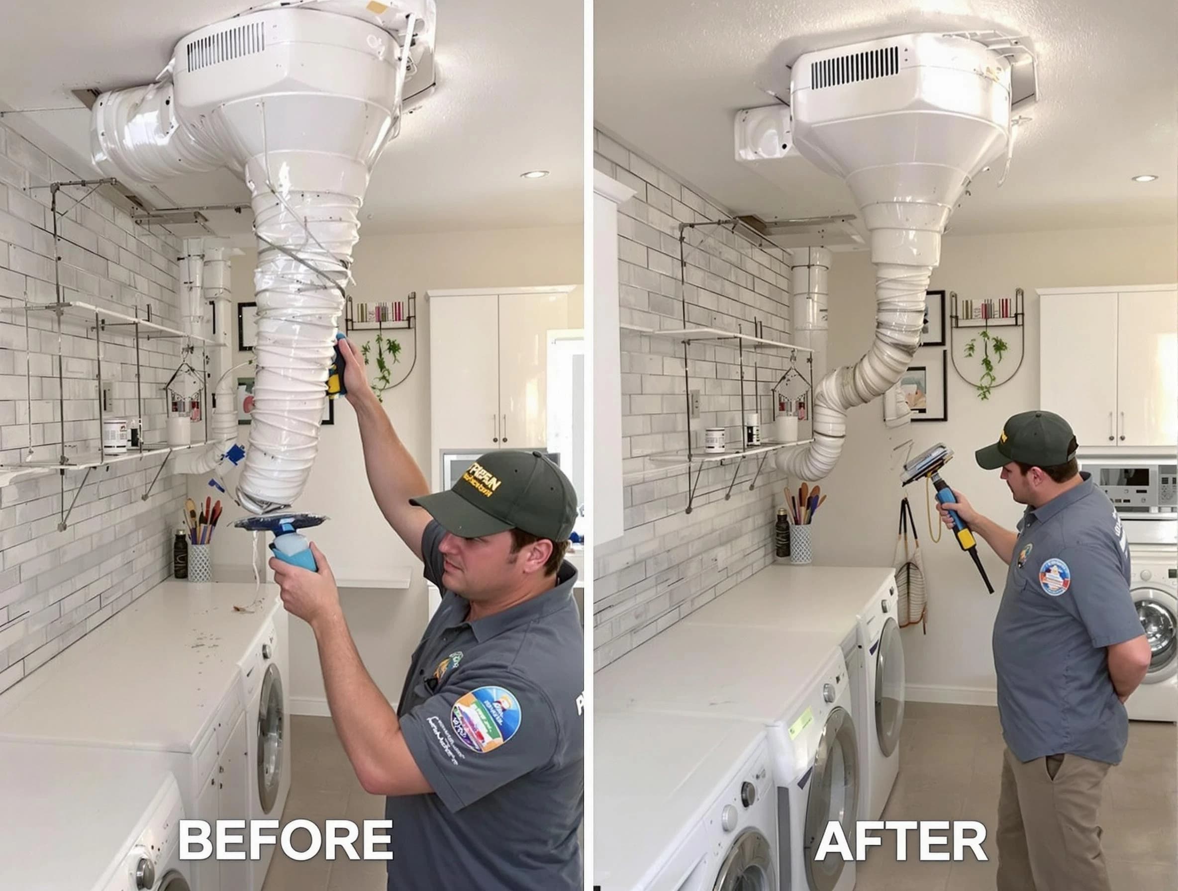 Professional dryer exhaust vent cleaning by South Ogden Dryer Vent Cleaning in South Ogden